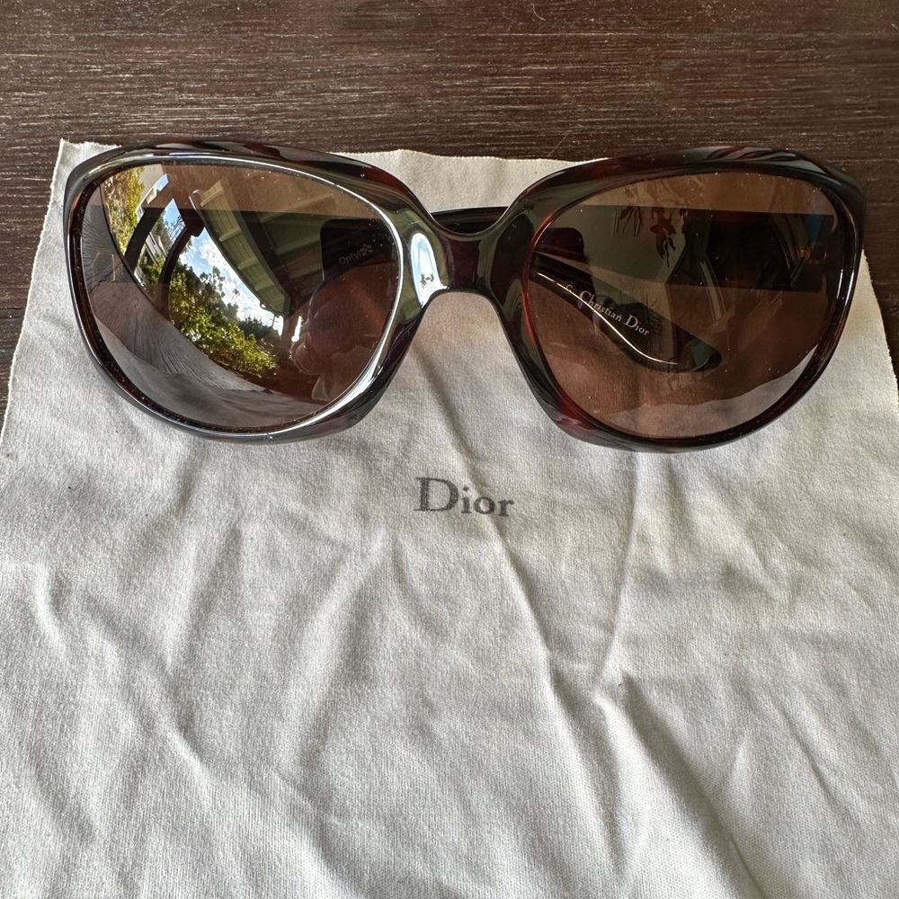 Dior Women's Large Brown Sunglasses